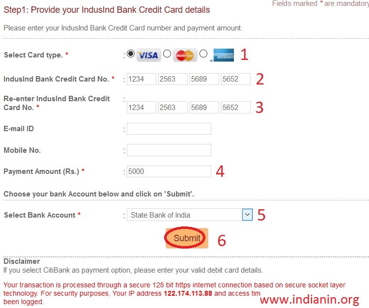 Indusind Bank Check Credit Card Application Status 9123
