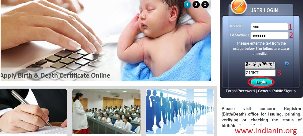 Civil Registration System Birth And Death Online Application