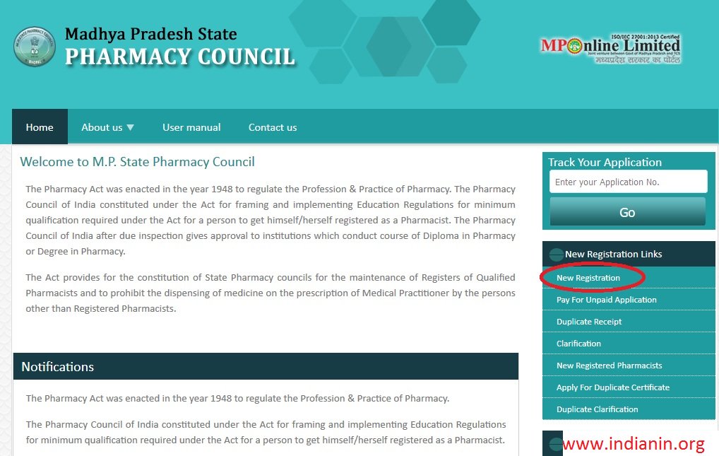 MP Pharmacy Council Registration / Renewal Application Form Madhya