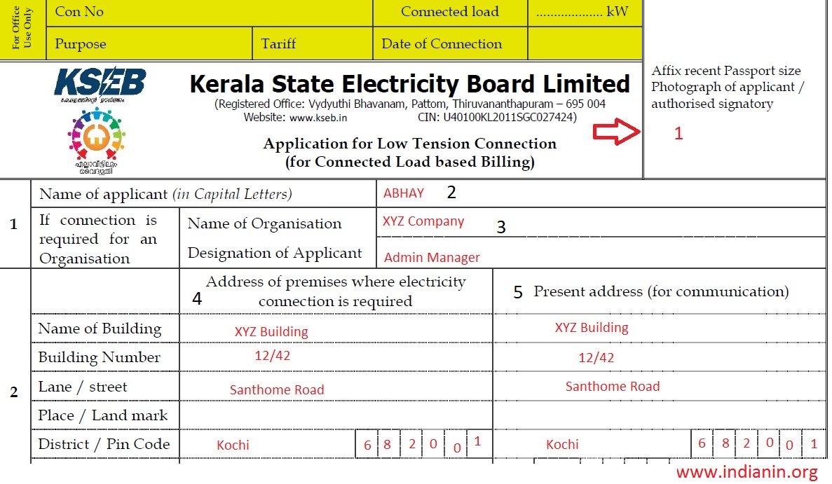 KSEB Application for New Electricity Connection Kerala