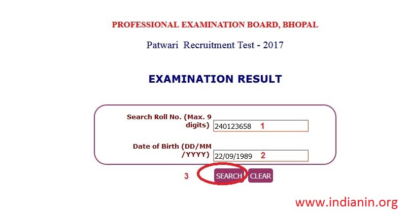 Peb.mp.gov.in PEB Patwari Recruitment Test Result : Professional ...